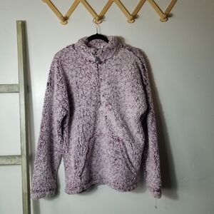 NWT BLUIVY WOMEN'S SHERPA PULLOVER SIZE M/L OVERSIZED (SEE DESCRIPTION)